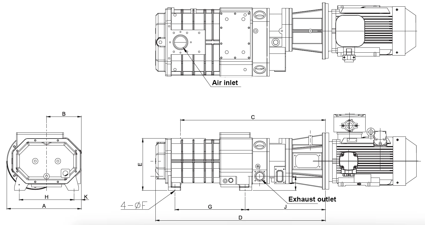 Explosion Proof Dry Screw Vacuum Pump